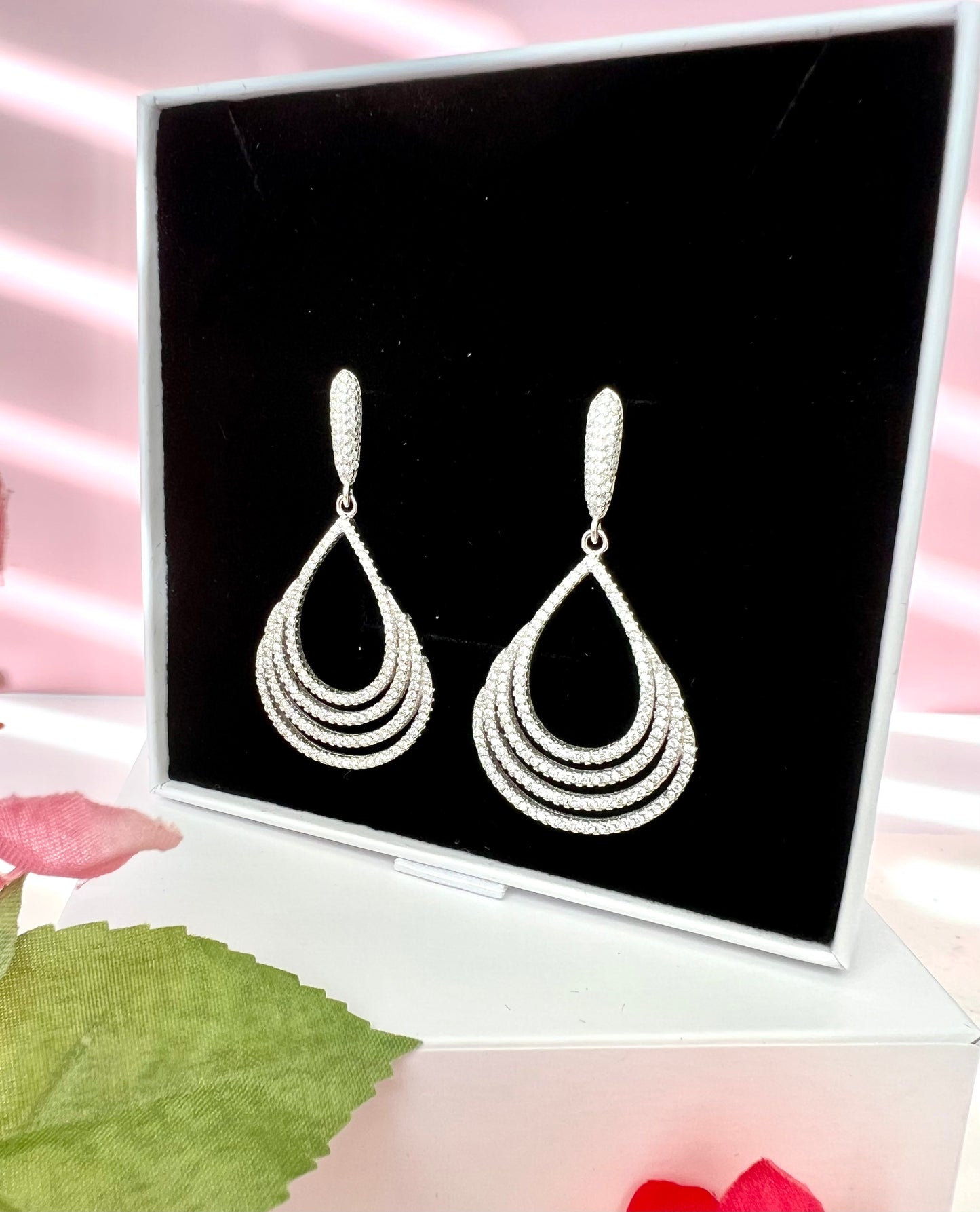Layered Silver Earrings
