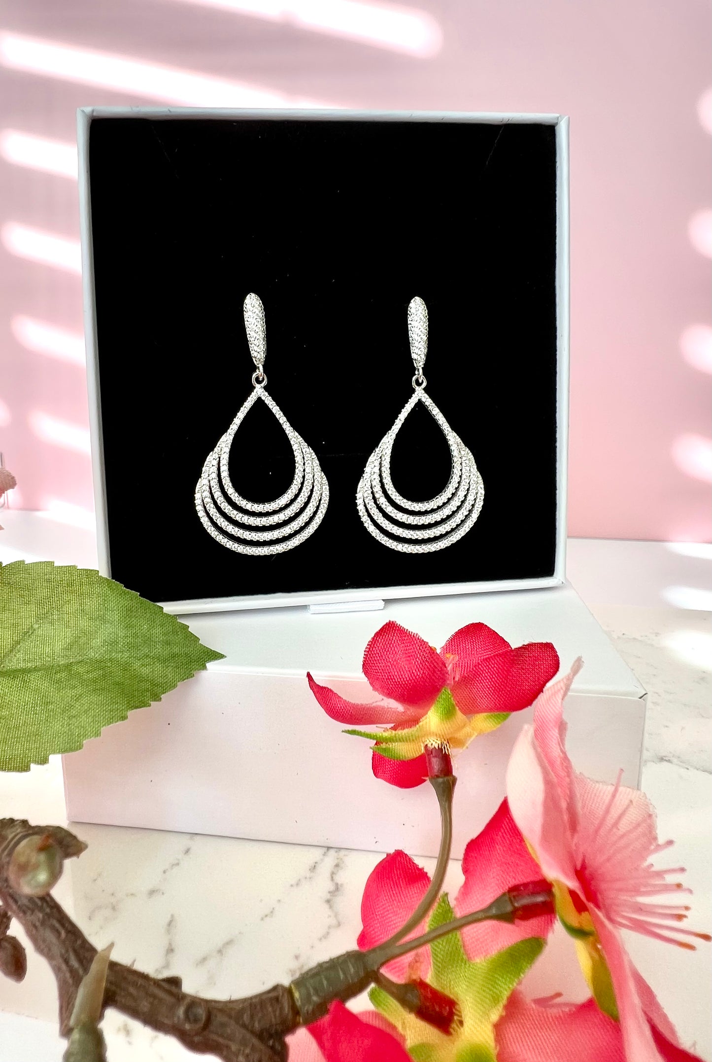 Layered Silver Earrings