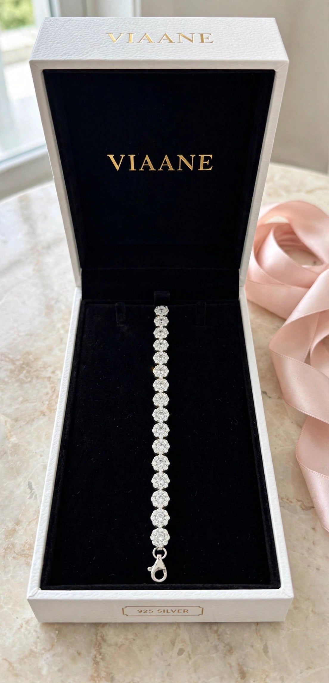 The Sovia Floral Pure 925 Silver Bracelet