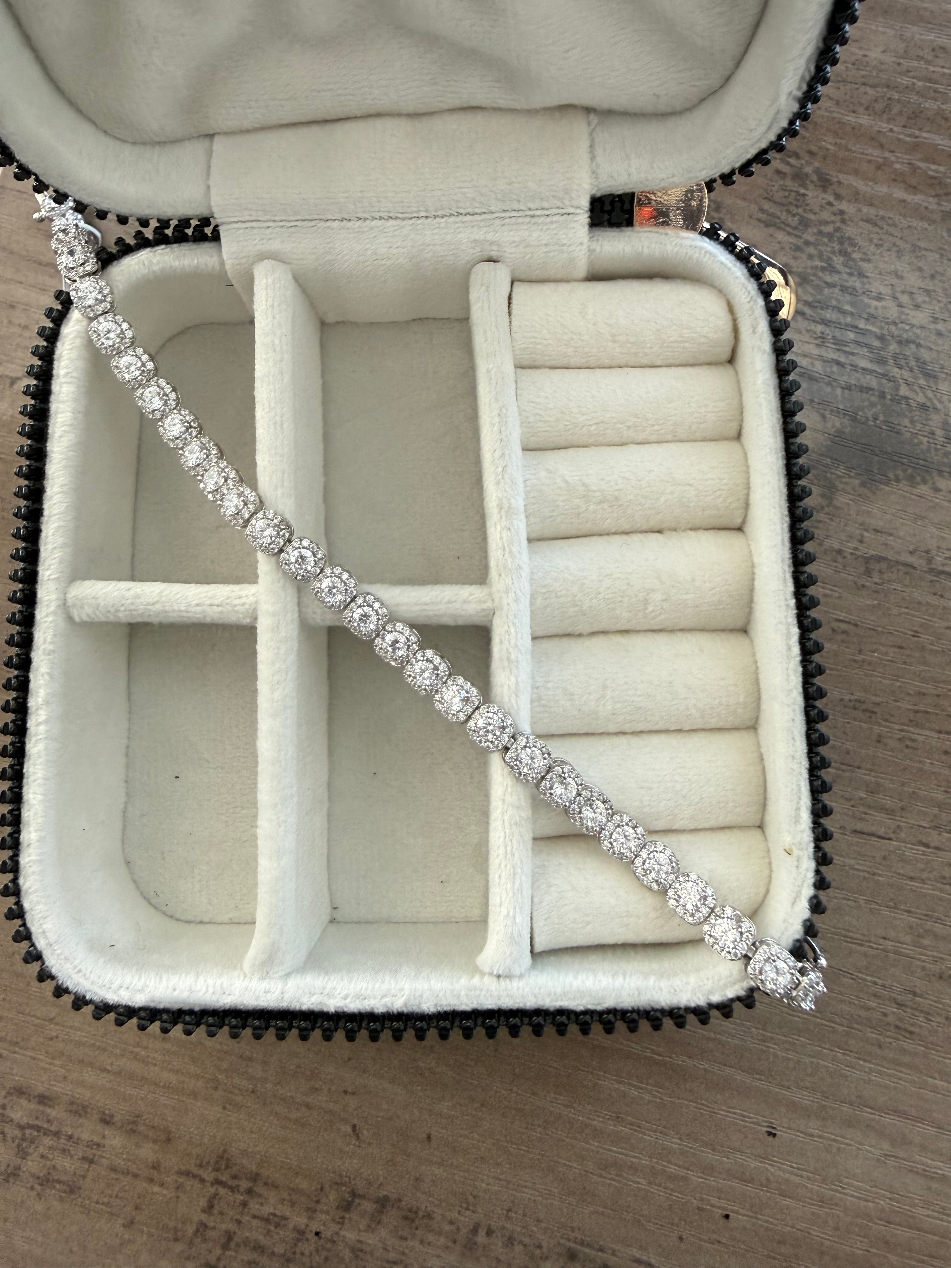 Premium Solitaire Grace Tennis Bracelet on pure 925 Silver