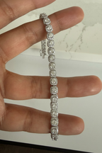 Premium Solitaire Grace Tennis Bracelet on pure 925 Silver