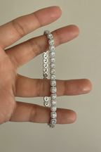 Premium Solitaire Grace Tennis Bracelet on pure 925 Silver