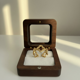 ALVA Adjustable Clover on pure 925 Silver in Gold FInish