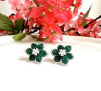 DALIA Green Floral Earrings