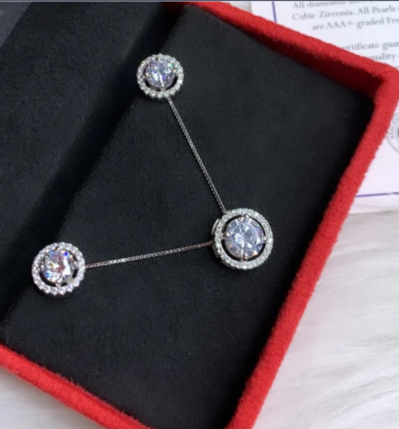 Classic Halo pendant set