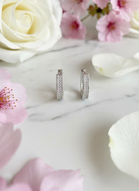 Premium Classic ORCH Huggie Hoop Earrings on Pure 925 Silver