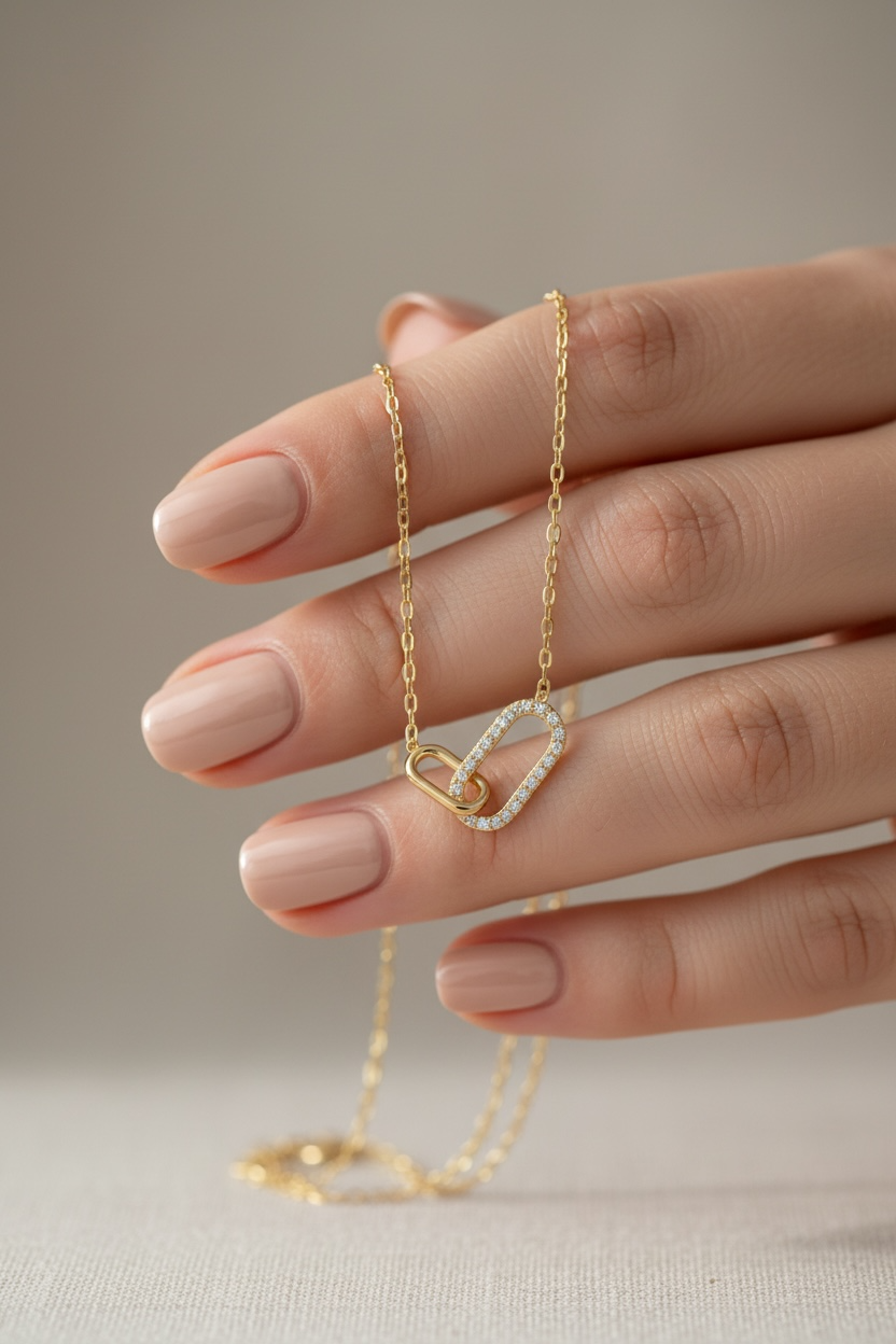 Zyrah Interlinked paperclip Pendant on pure 925 Silver