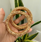 Traditional Gold Finish Openable Bangle Pair