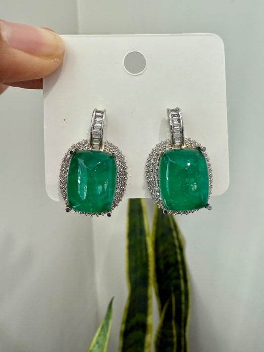 NESSA Hydro Emerald Zirconia Earrings