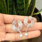 TOVIA Fresh Water Pearl and Diamond Earrings