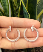 Ivie Rose Gold Half Hoops on Pure 925 Silver