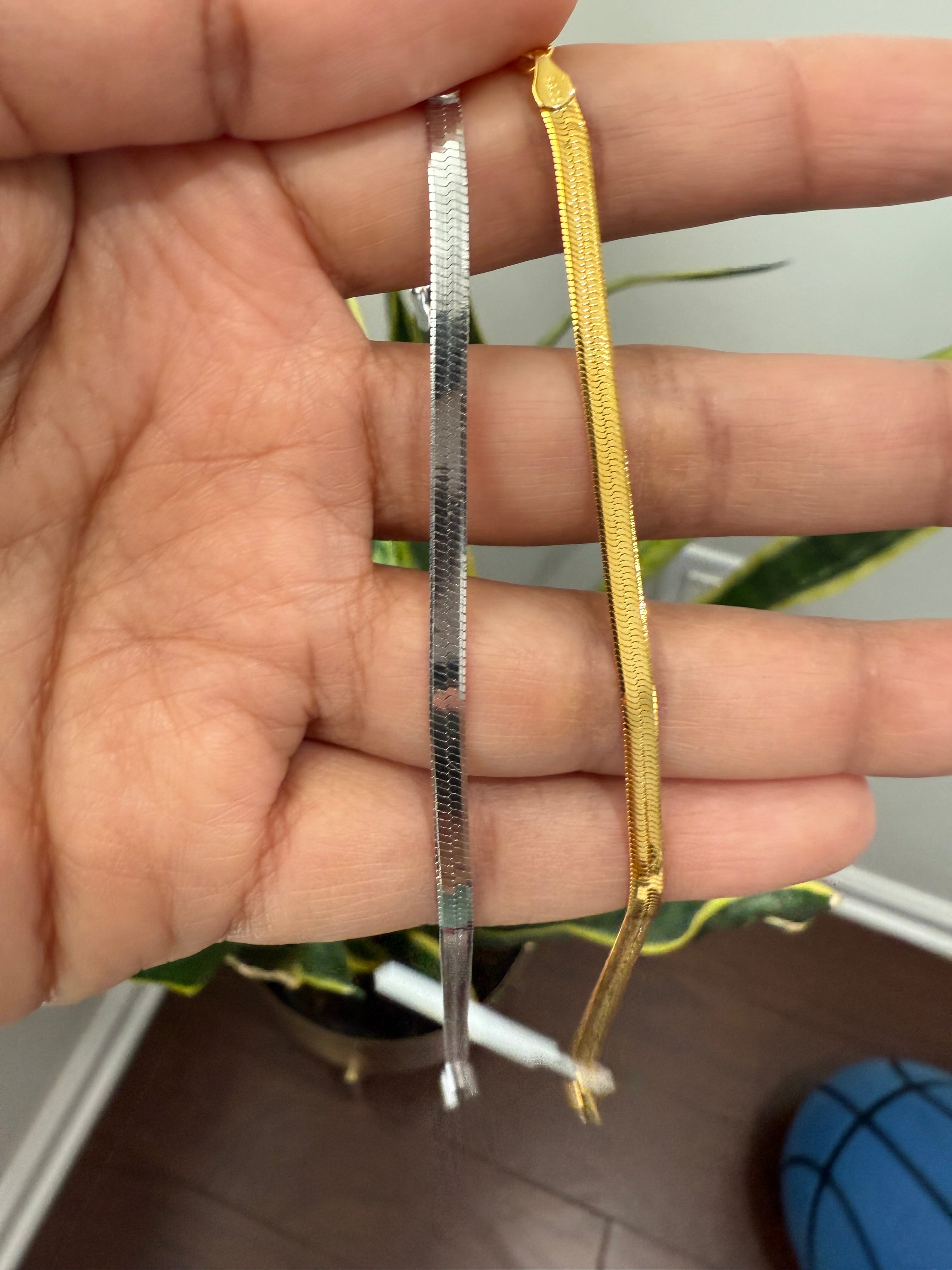 Classy Herringbone Bracelet on pure 925 Silver