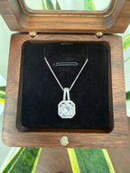 Pure 925 Silver Queen Solitaire Pendant with Chain