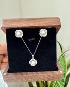 Fresh Water Pearl Pendant Set on pure 925 Silver