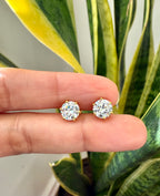 Classic EVE 1.3 Carat Solitaire studs with premium screw backs - 18K Gold Finish