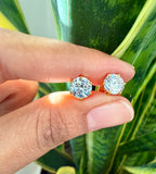 Classic EVE 1.3 Carat Solitaire studs with premium screw backs - 18K Gold Finish