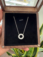 Twisted Circular Wave Pendant with Chain on Pure 925 Silver