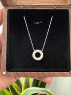 Twisted Circular Wave Pendant with Chain on Pure 925 Silver