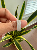 Olyra Solid Diamond Micro Setting Band Ring on Pure 925 Silver