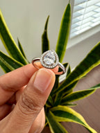 1.5 Carat Drop Solitaire Katie Ring on Pure 925 Silver