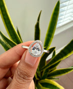 1.5 Carat Drop Solitaire Katie Ring on Pure 925 Silver