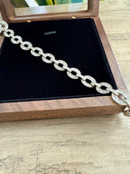 Eluma Interlinked Chain Bracelet in White Gold Finish