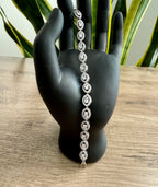 Vetra Halo Tennis Bracelet on pure 925 Silver