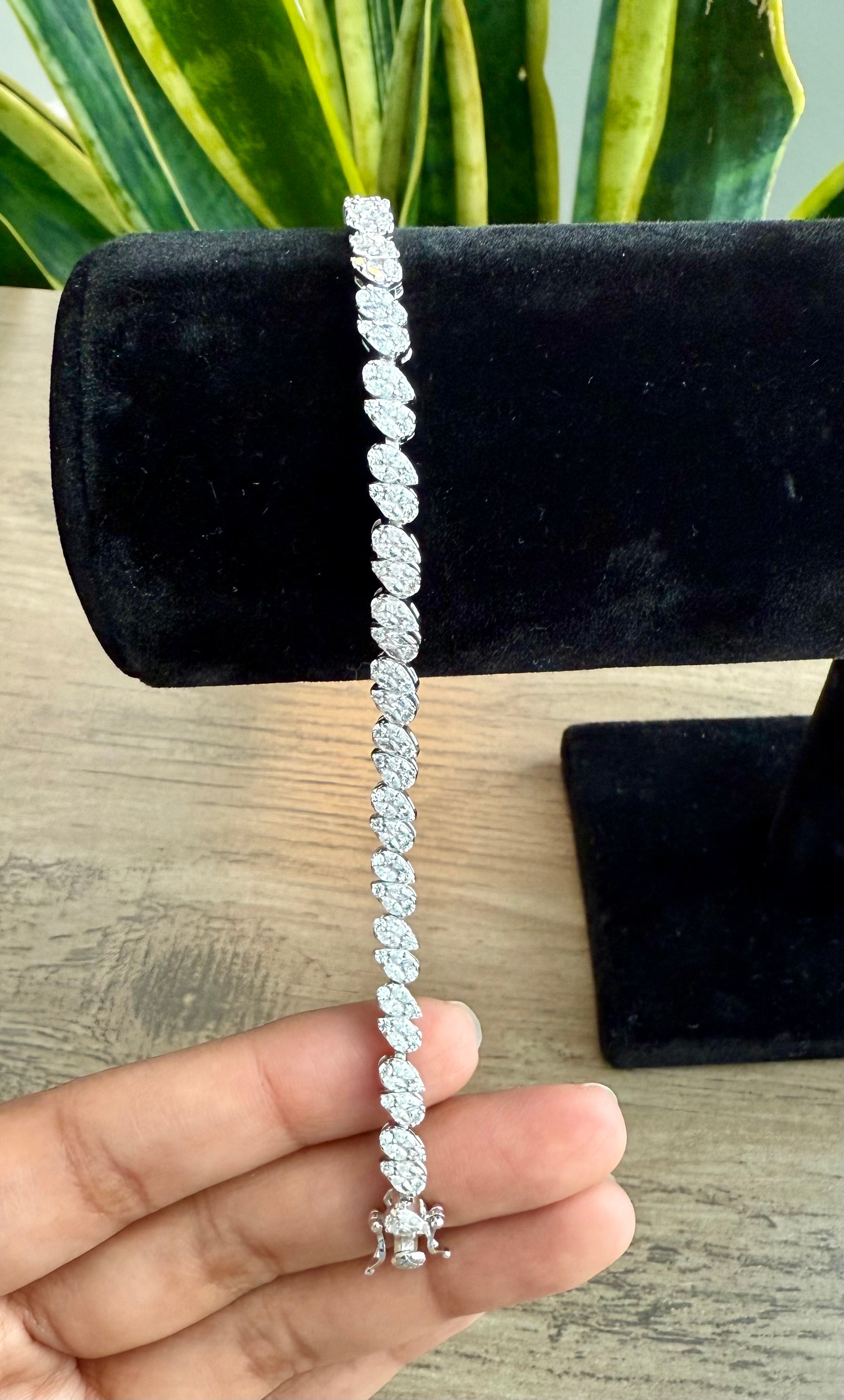 Elira Tennis Bracelet on pure 925 Silver