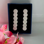 AURI Layered Diamond Earrings in pure 925 Silver