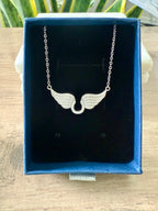 Studded AERO Angel Wings Pendant with Chain on Pure 925 silver