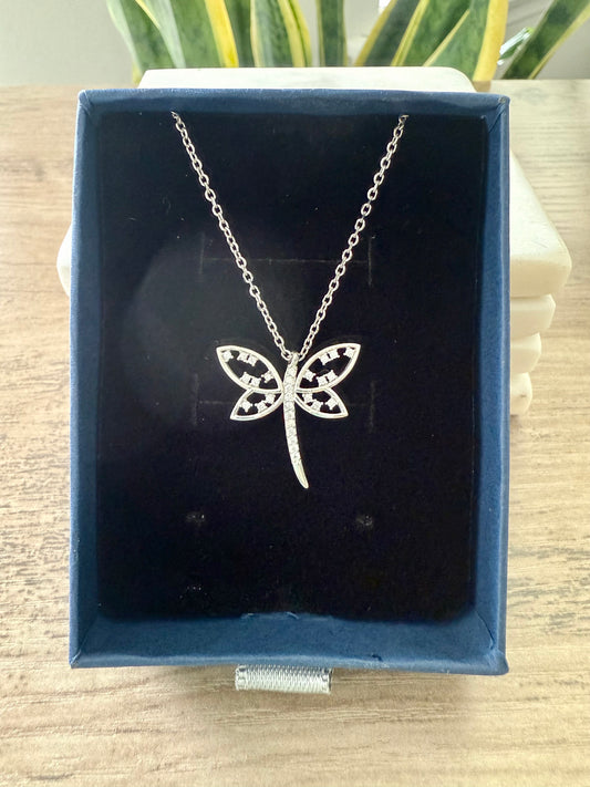 ORAI Dainty Butterfly Pendant with chain on pure 925 Silver