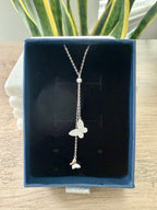 AMOR Butterfly Pendant with Chain on Pure 925 Silver
