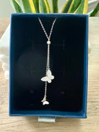 AMOR Butterfly Pendant with Chain on Pure 925 Silver