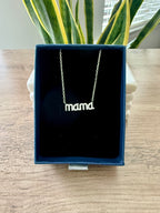 Studded Mama Pendant with chain on Pure 925 Silver