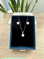 Mini Halo RIVE American Diamond Pendant Set on Pure 925 Silver