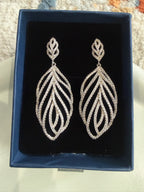 Signature Elevated Leaf Earrings on Pure 925 Silver