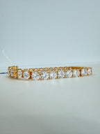 Athena 50 Pointer Premium Gold Finish Tennis Bracelet on Pure 925 Silver