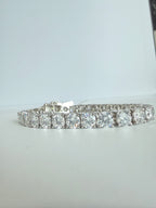 Athena 50 Pointer 50 Pointer Premium White Gold Finish Classic Solitaire Tennis Bracelet on Pure 925 Silver