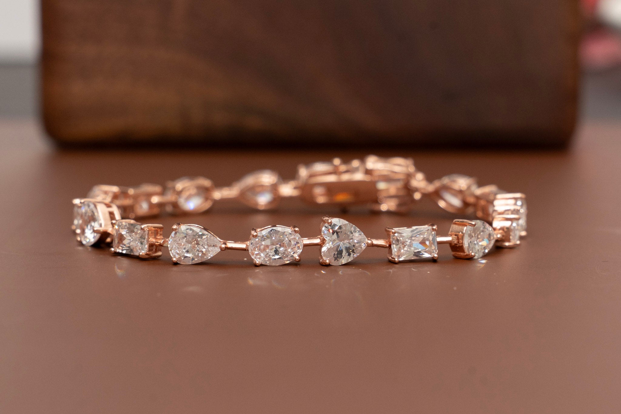 Premium Multi solitaire Oriah Tennis Bracelet on pure 925 Silver