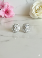 ROVA Oval Solitaire Studs on Pure 925 Silver