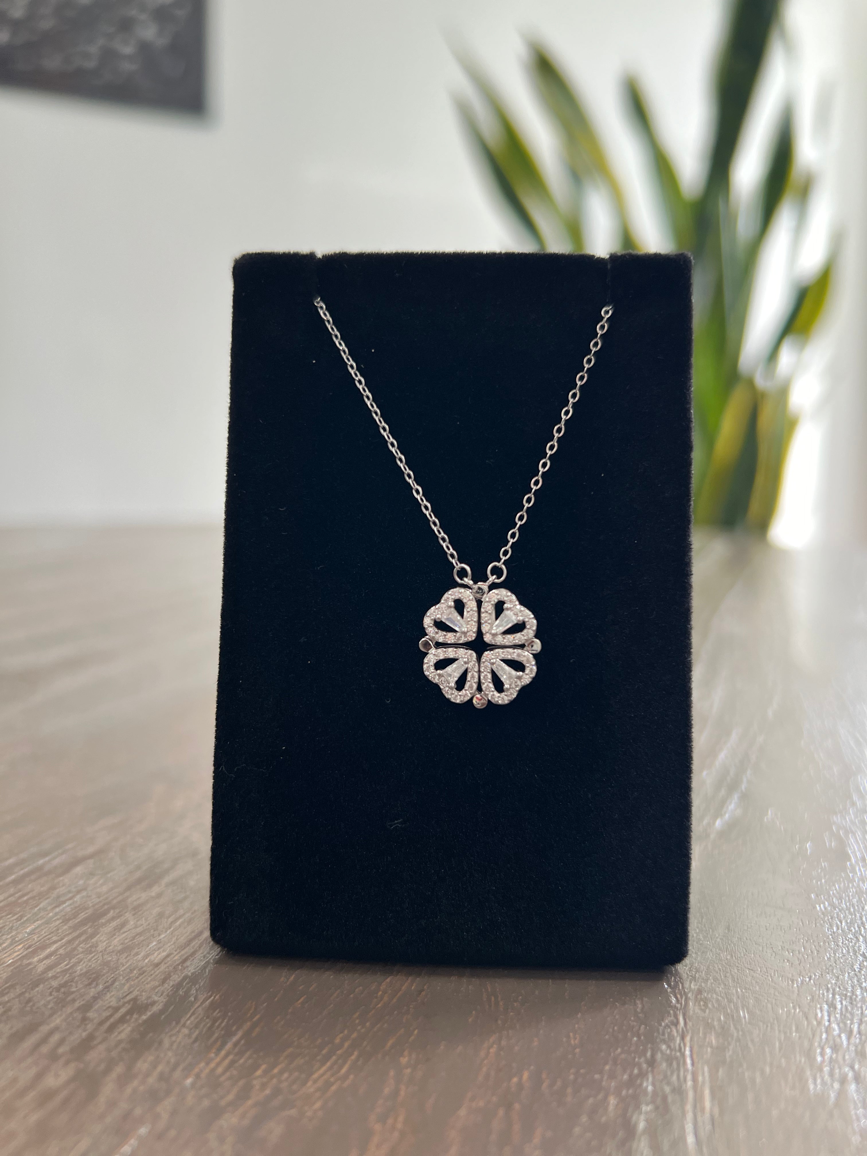2 in 1 Clover Necklace in 925 silver