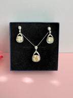 Yellow Diamond Selzar Pendant Set on pure 925 Silver