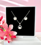 MIRA Pearl in a Ring Pendant Set On Pure 925 Silver