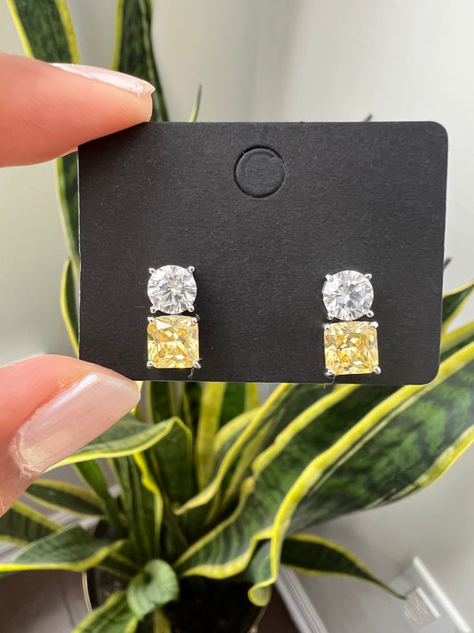Yellow Diamond Earrings