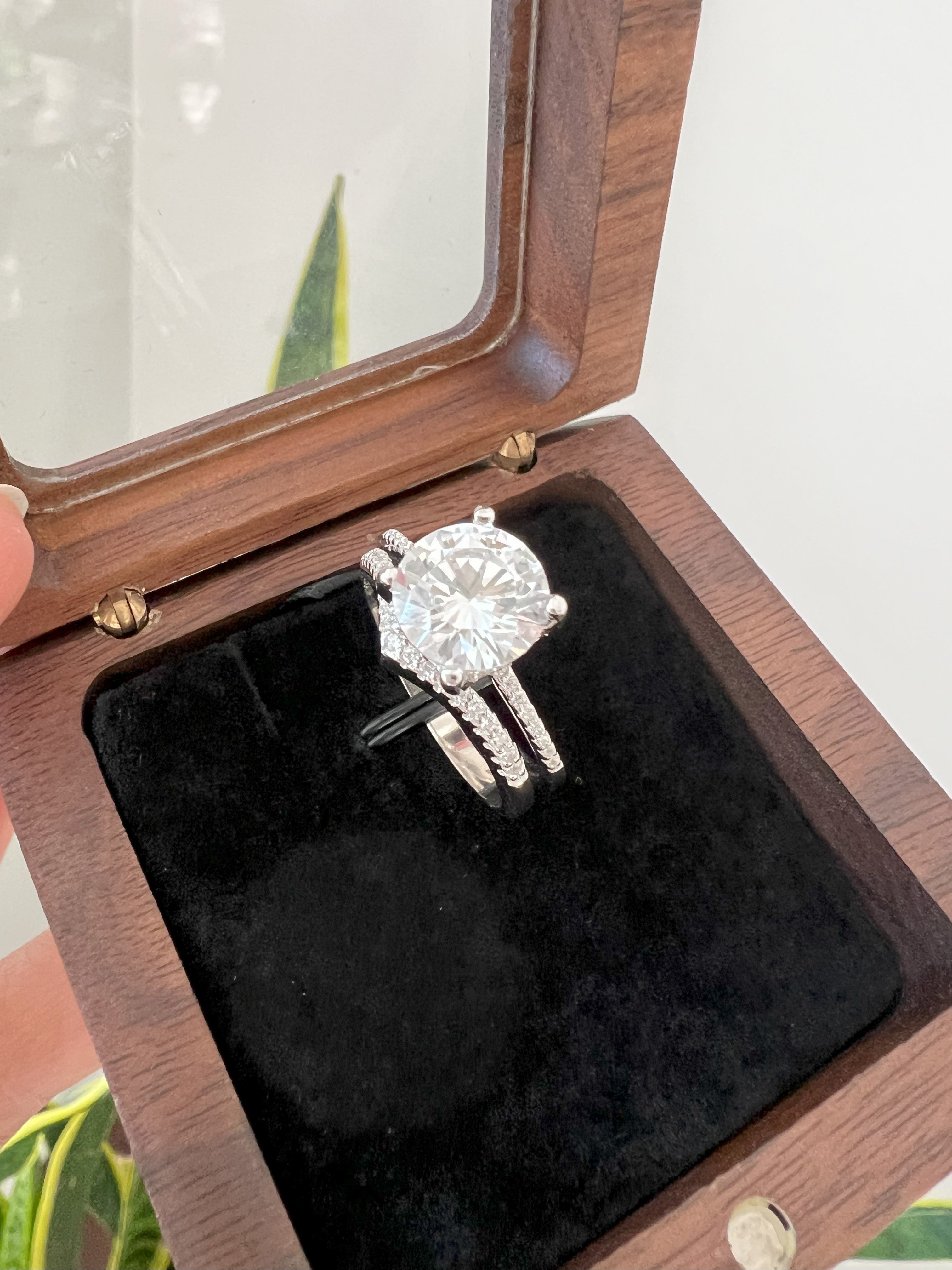 2 Carat Ring with Removable Extra Diamond Studded Band