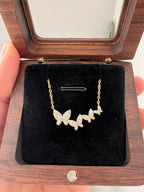 Mila 4 Butterflies pendant in 14k Gold finish on pure 925 Silver