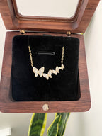 Mila 4 Butterflies pendant in 14k Gold finish on pure 925 Silver