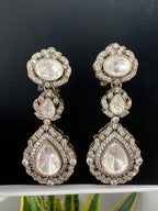 Antique Finish Polki Earrings