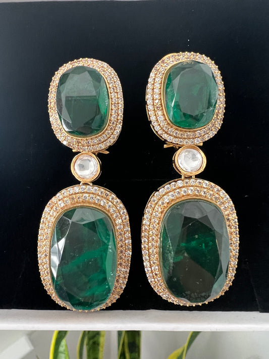 Hydro Emerald Party Earrings