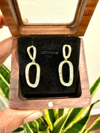 Long Diamond Hoops on pure 925 Silver